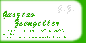 gusztav zsengeller business card